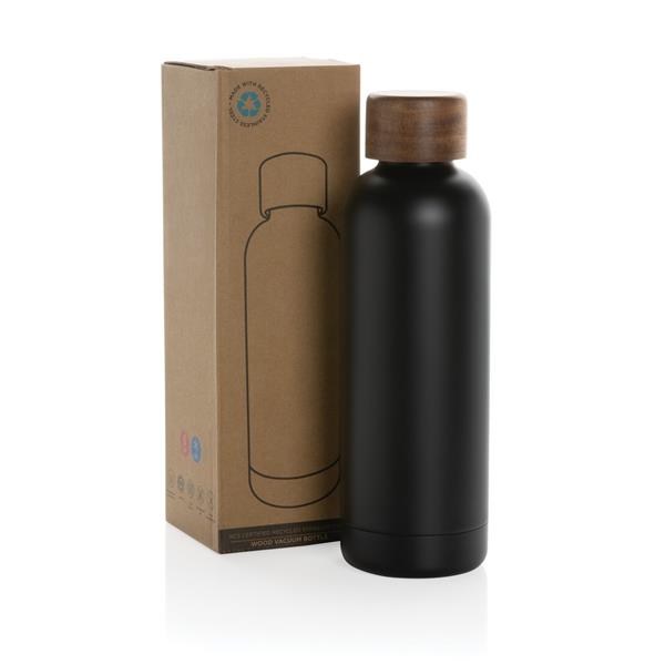 Butelka termiczna 500 ml Wood, stal nierdzewna z recyklingu-3087214