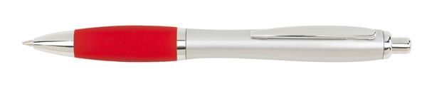 Długopis SWAY, czerwony, srebrny-2306850