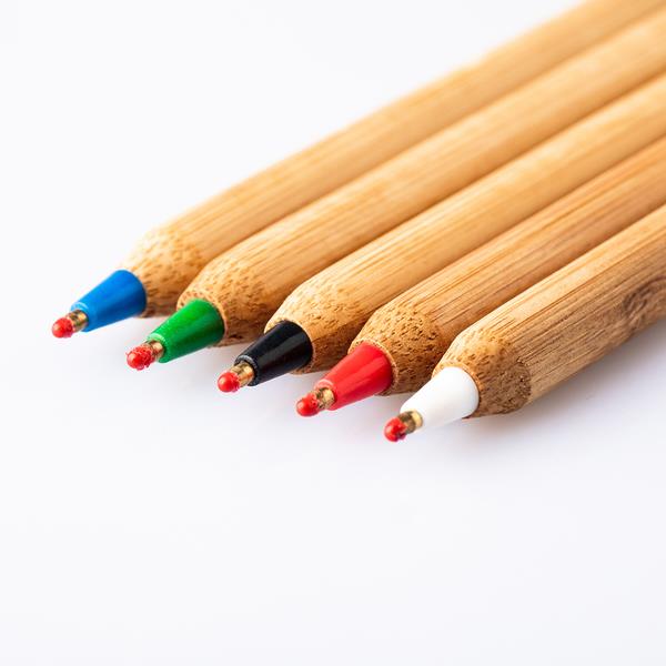 Długopis bambusowy Chavez, czarny-1622750