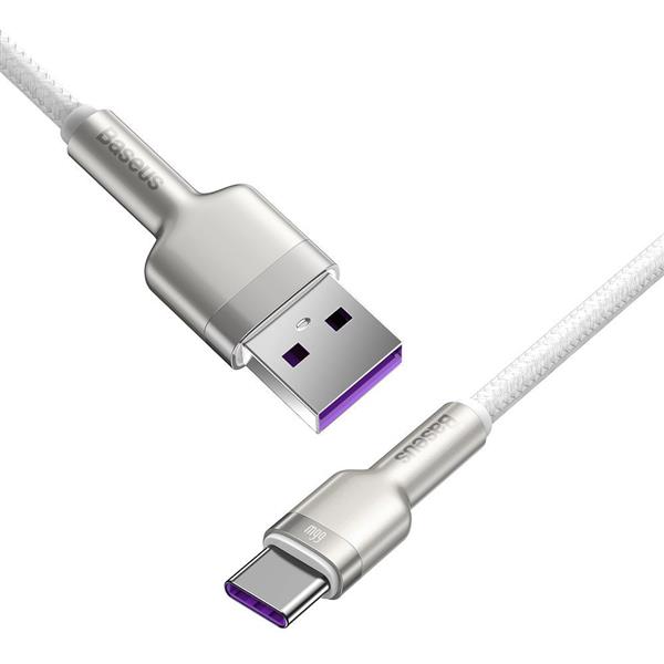 Baseus Cafule Metal Data kabel USB - USB Typ C 66W Quick Charge 1m biały (CAKF000102)-2219204