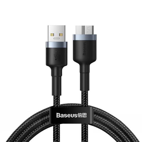 Baseus Cafule wytrzymały nylonowy kabel przewód USB 3.0 / micro USB SuperSpeed 2 A 1 m szary (CADKLF-D0G)-2148143
