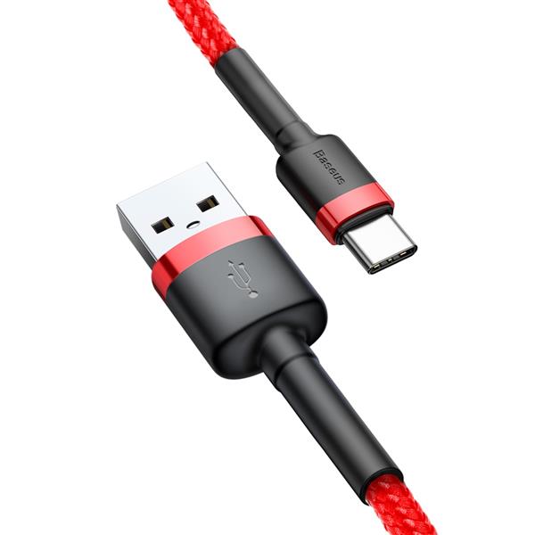 Baseus kabel Cafule USB - USB-C 0,5 m 3A czerwony-2078636