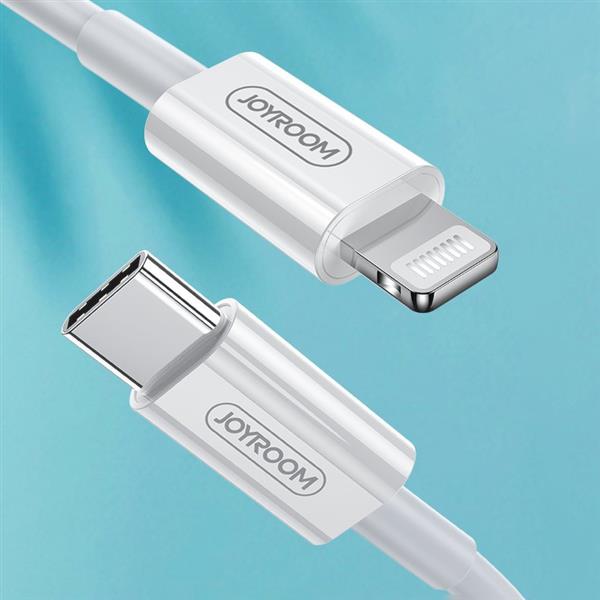 Joyroom kabel do szybkiego ładowania USB Typ C - Lightning (certyfikat MFI) Power Delivery 3 A 1,2 m biały (S-M420)-2204666