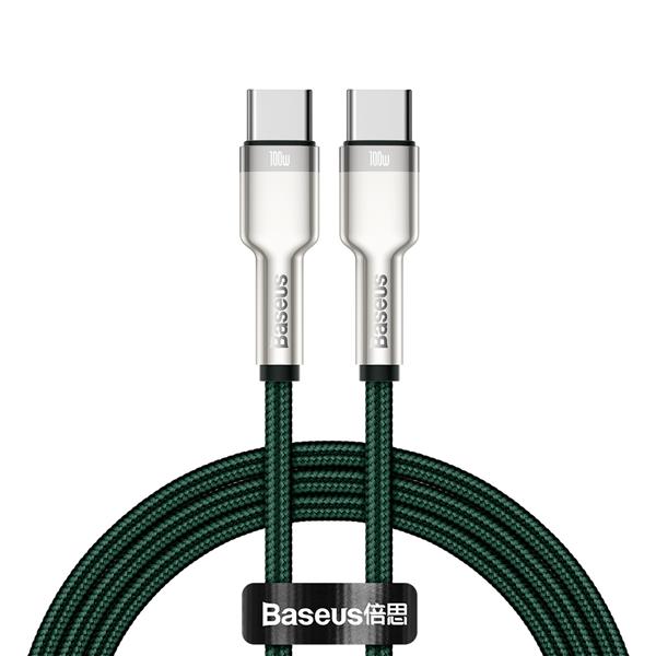 Baseus kabel Cafule Metal PD USB-C - USB-C 1,0 m zielony 100W-2066404