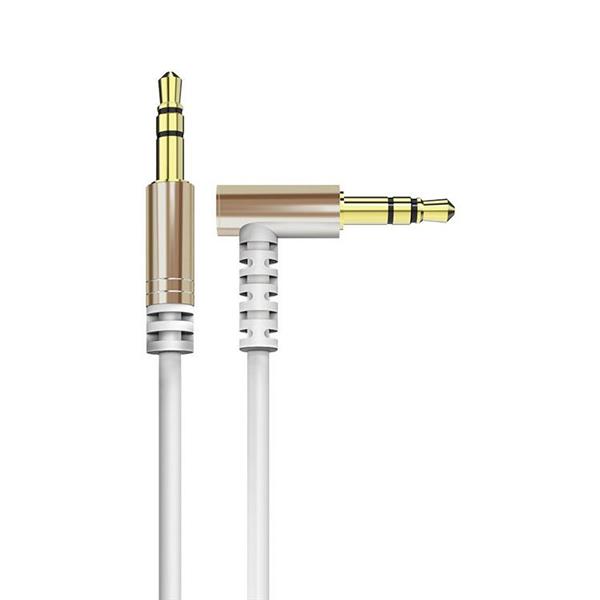 Dudao kątowy kabel przewód AUX mini jack 3.5mm 1m biały (L11 white)-2148218