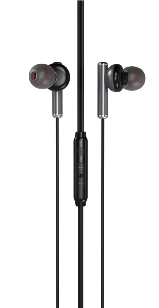 XO słuchawki przewodowe EP32 jack 3,5mm dokanałowe czarne-2058726