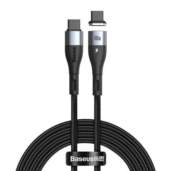 Baseus kabel magnetyczny Zinc PD USB-C - USB-C 1,5 m czarny 100W-2047757