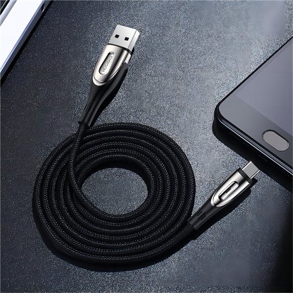 Joyroom Sharp Series kabel do szybkiego ładowania USB-A - USB-C 3A 1.2m czarny (S-M411)-2626056
