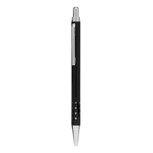 Mosiężny długopis BUDAPEST, czarny błyszczący-3099844