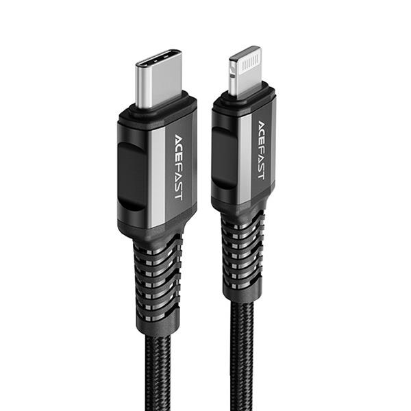 Acefast kabel MFI USB Typ C - Lightning 1,2m, 30W, 3A czarny (C1-01 black)-2269827