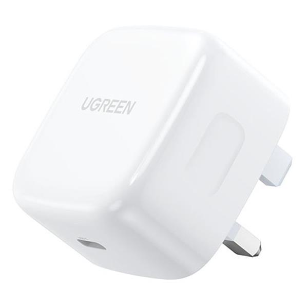 Ugreen ładowarka sieciowa USB Typ C Power Delivery 3.0 Quick Charge 4.0 20W 3A (wtyczka UK) biały (CD137)-2190800