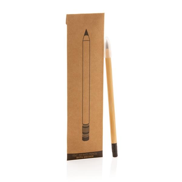 Bambusowy ołówek Infinity z gumką-3040807