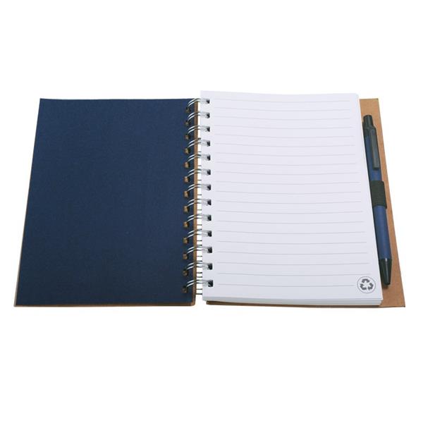 Notes eco z długopisem, granatowy/beżowy-544606