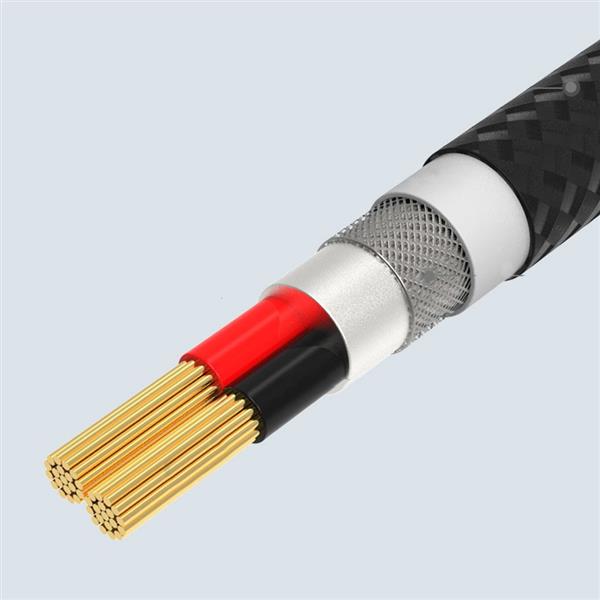 Remax Gition RC-131th nylonowy kabel 3w1 USB - micro USB / Lightning / USB-C 2.8A 1,15M czarny-2141272