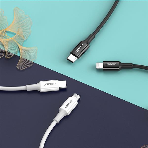 Ugreen kabel przewód MFi USB Typ C - Lightning 20W 3A 1 m biały (US171)-2150779