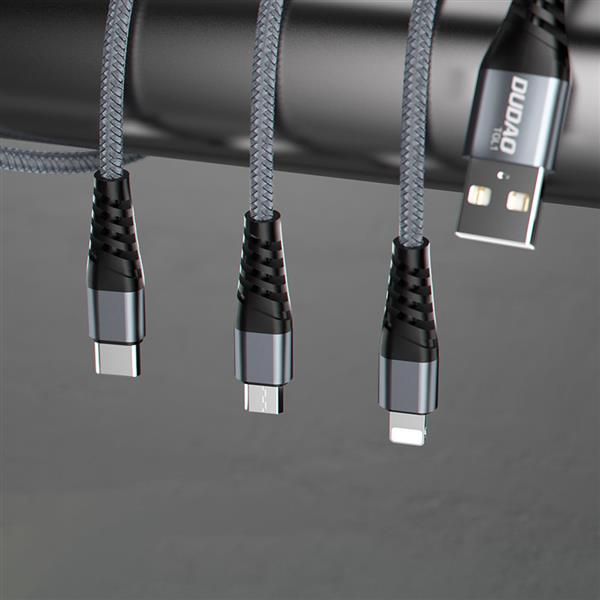 Dudao kabel przewód USB – USB Typ C 6A 1 m szary (TGL1T)-2282478