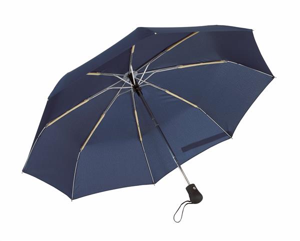 Automatyczny, wiatroodporny, kieszonkowy parasol BORA, granatowy-2302909