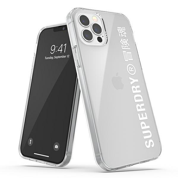 SuperDry Snap iPhone 12/12 Pro Clear Cas e biały/white 42596-2285091