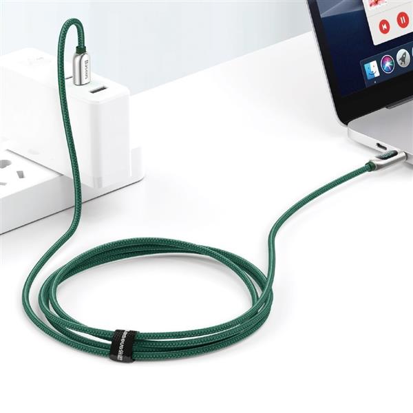 Baseus kabel USB Typ C - USB Typ C 100 W (20 V / 5 A) 1 m Power Delivery z wyświetlaczem ekranem miernik mocy czarny (CATSK-B01)-2200516