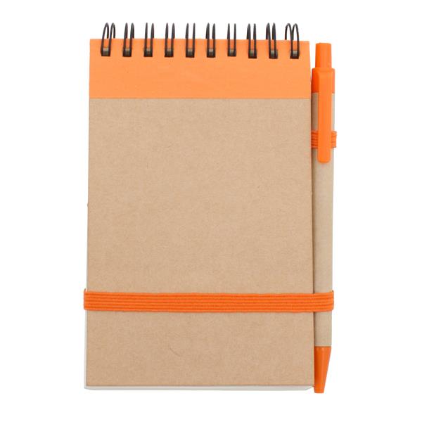 Notes eco 90x140/70k gładki z długopisem, pomarańczowy-548752