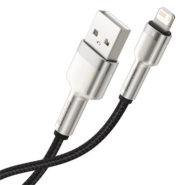 Baseus kabel Cafule Metal USB - Lightning 2,4A 0,25 m czarny-2066453