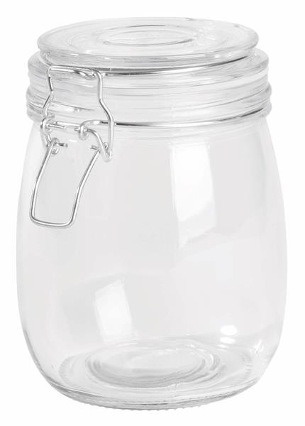 Szklany słoik CLICKY L, pojemność ok. 750 ml., transparentny-2304105