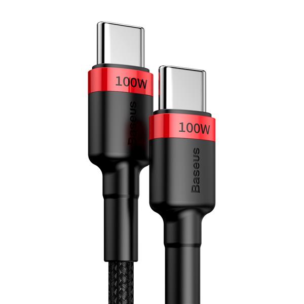 Baseus kabel Cafule PD USB-C - USB-C 2,0 m 5A czerwono-czarny 100W-2113793