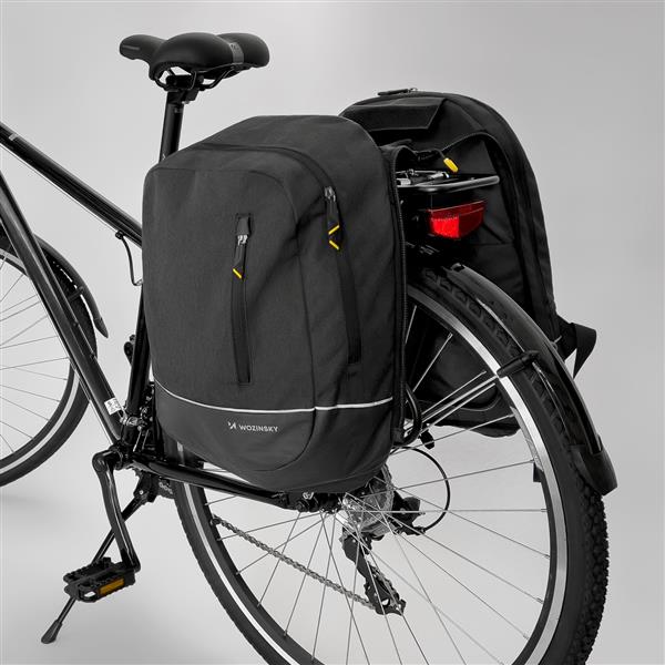 Wozinsky torba rowerowa podwójna plecak 2w1 30l czarna (WBB30BK)-2260922