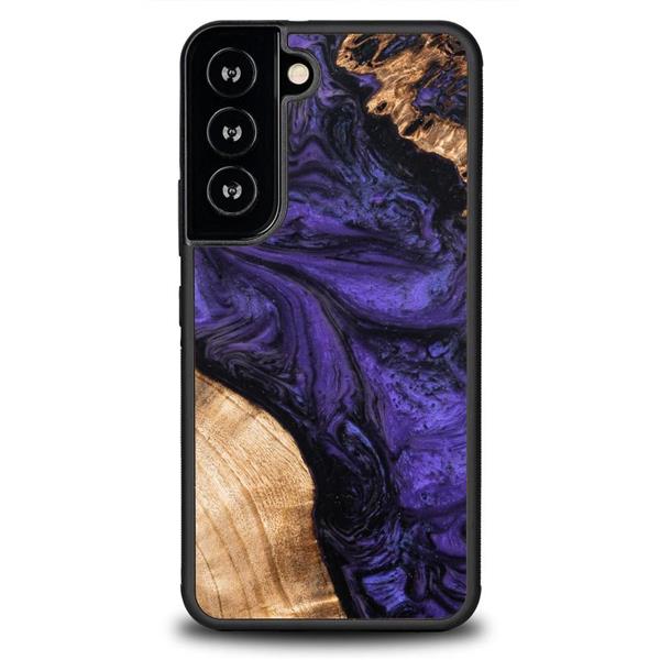 Etui z drewna i żywicy na Samsung Galaxy S22 Bewood Unique Violet - fioletowo-czarne-3133056