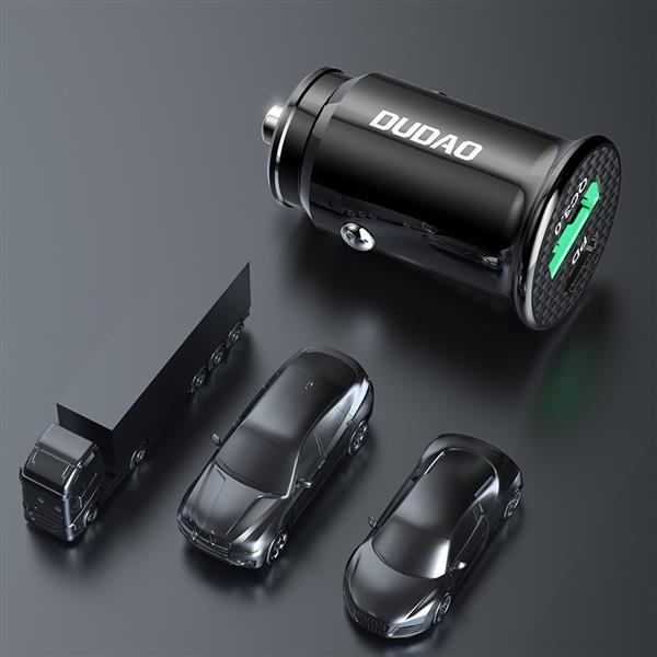 Dudao szybka ładowarka samochodowa USB Typ C PD / USB QC3.0 3A czarna (R3PRO)-2220450