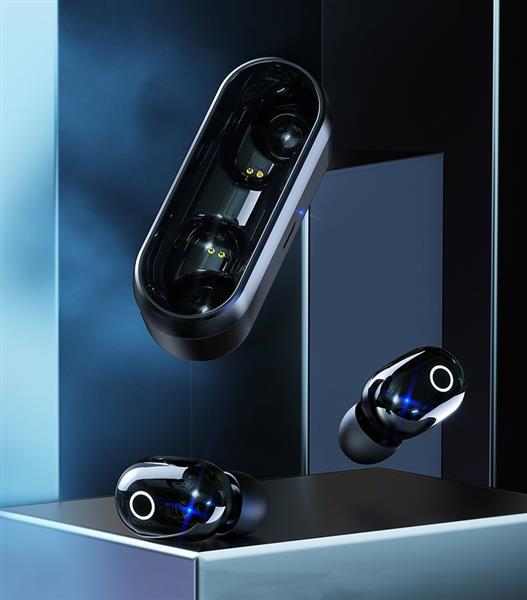 Proda dokanałowe bezprzewodowe słuchawki Bluetooth 5.0 TWS czarny (PD-BT500 black)-2157589