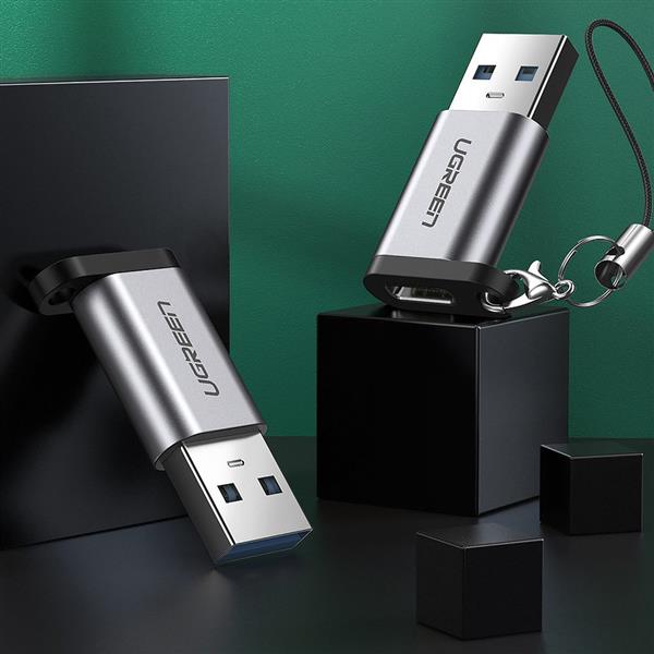 Adapter USB C (żeński) - USB (męski) Ugreen US276 USB 5Gb/s - szary-3130137