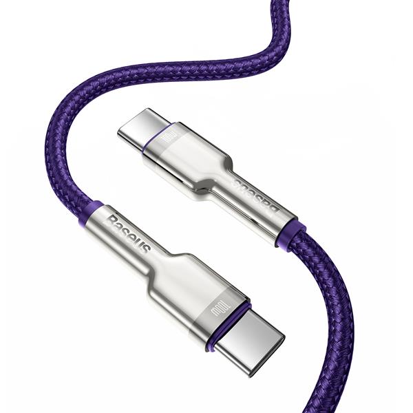 Baseus kabel Cafule Metal PD USB-C - USB-C 1,0 m fioletowy 100W-2066416