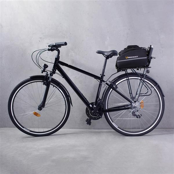 Wozinsky duża torba rowerowa na bagażnik 35l + pokrowiec przeciwdeszczowy czarny (WBB19BK)-3101855