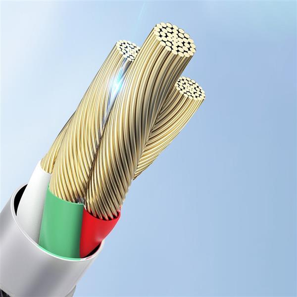 Dux Ducis K-IV Series nylonowy kabel USB Typ C - Lightning 18 W z diodą LED Power Delivery 3m czarny-2178309