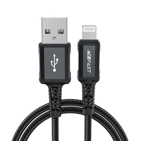 Acefast kabel MFI USB - Lightning 1,8m, 2,4A czarny (C4-02 A Black)-2269738