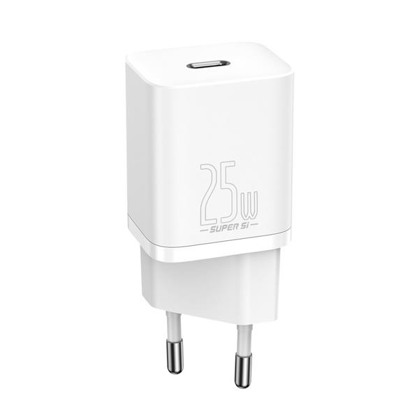 Baseus Super Si 1C szybka ładowarka USB Typ C 25W Power Delivery Quick Charge biały (CCSP020102)-2262407