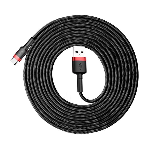 Baseus kabel Cafule USB - USB-C 3,0 m 2A czerwono-czarny-2081319