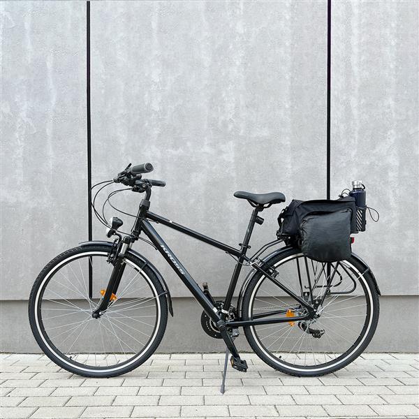 Wozinsky torba rowerowa na bagażnik z paskiem na ramię 9l (pokrowiec przeciwdeszczowy w zestawie) czarny (WBB22BK)-2379238