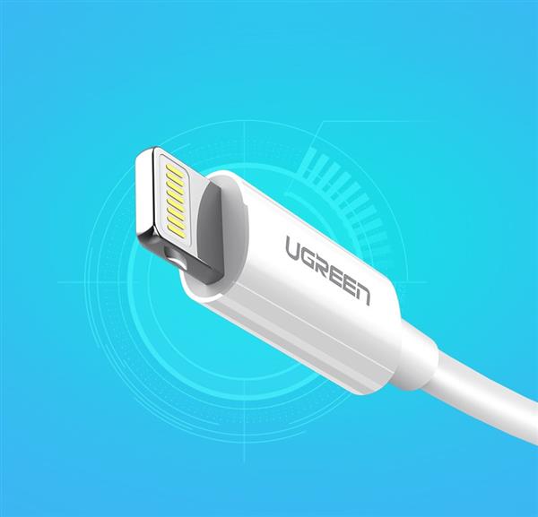 Ugreen kabel przewód USB - Lightning MFI 1m 2,4A biały (20728)-2150791