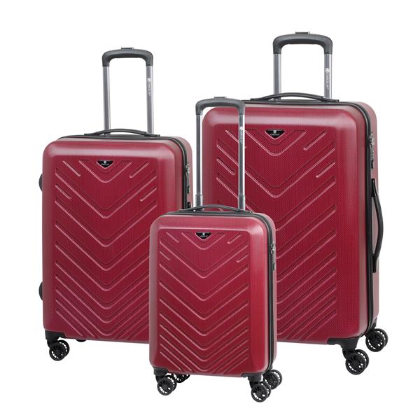 Trzyczęściowy zestaw walizek MAILAND, czerwony-2307509