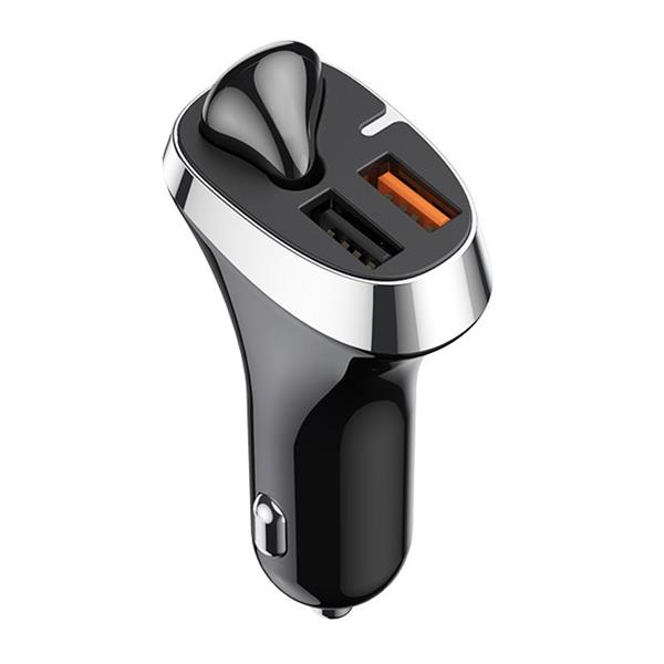 Joyroom ładowarka samochodowa 2x USB + słuchawka Bluetooth 5.0 30W 2.1 A Quick Charge 3.0 czarny (JR-CP2)-2209405