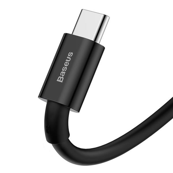 Baseus Superior kabel USB - USB Typ C 66 W (11 V / 6 A) Huawei SuperCharge SCP 1 m czarny (CATYS-01)-2194029