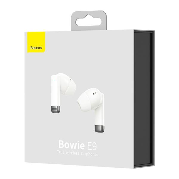 Baseus dokanałowe bezprzewodowe słuchawki TWS Baseus Bluetooth 5.3 białe (Bowie E9)-2382322