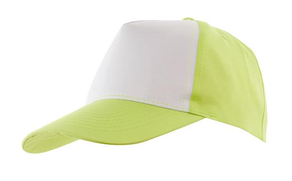 5 segmentowa czapka SHINY, biały, zielony-2305790