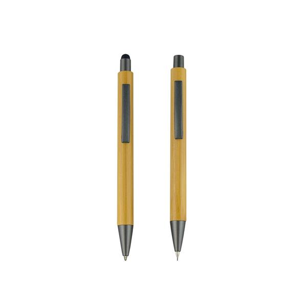 Zestaw piśmienny, bambusowy długopis touch pen i ołówek mechaniczny-1700505