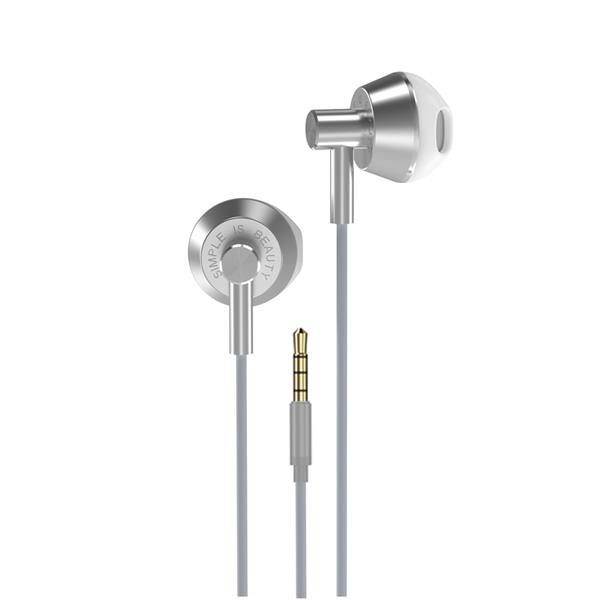 XO słuchawki przewodowe EP34 jack 3,5mm douszne srebrne-2090711
