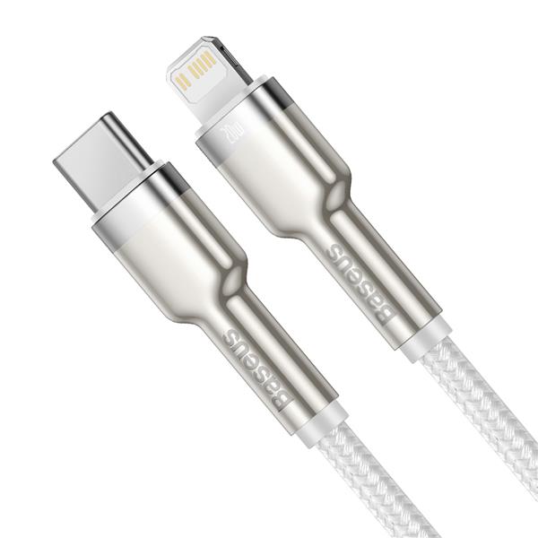 Baseus kabel Cafule Metal PD USB-C - Lightning 1,0 m biały 20W-2090752