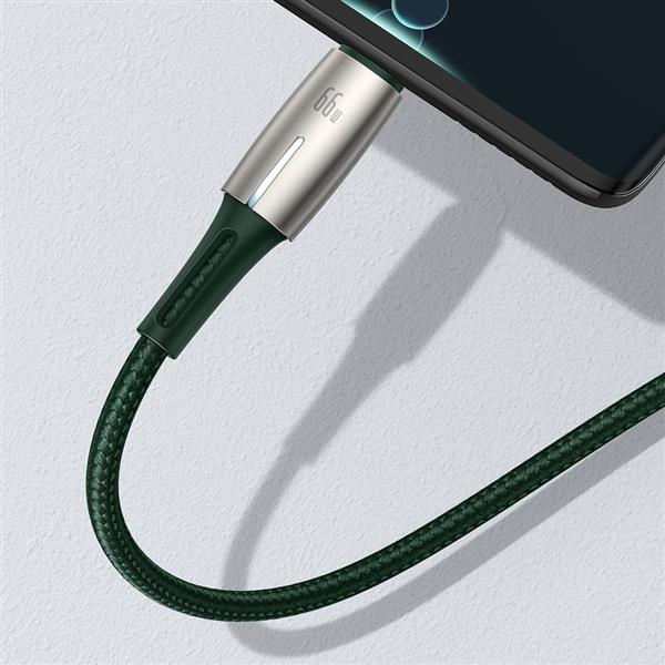 Baseus Water Drop kabel USB - USB Typ C 66 W (11 V / 6 A) Huawei SuperCharge SCP 2 m zielony (CATSD-N06)-2186271