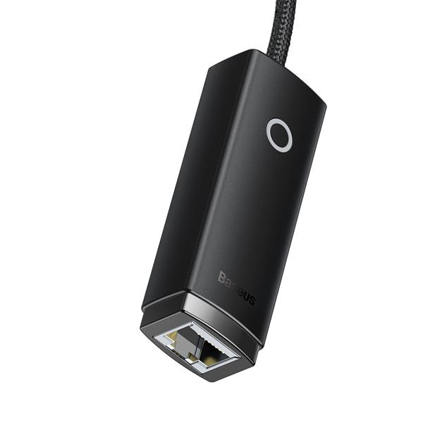 Baseus Lite Series adapter USB Typ A - RJ45 gniazdo LAN 100Mbps czarny (WKQX000001)-2388131